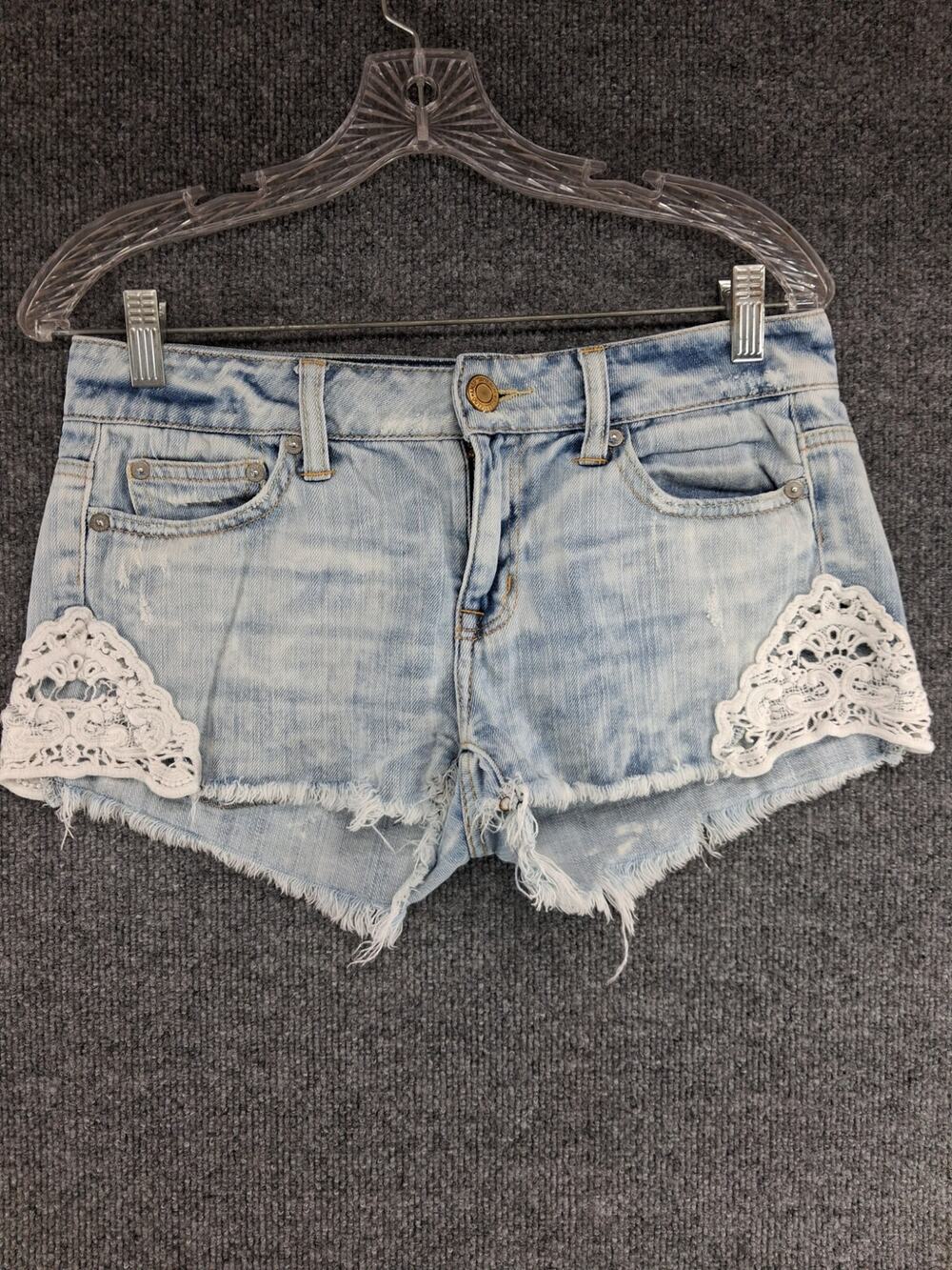 American Eagle Jean Shorts Womens 2 Stretch Distressed